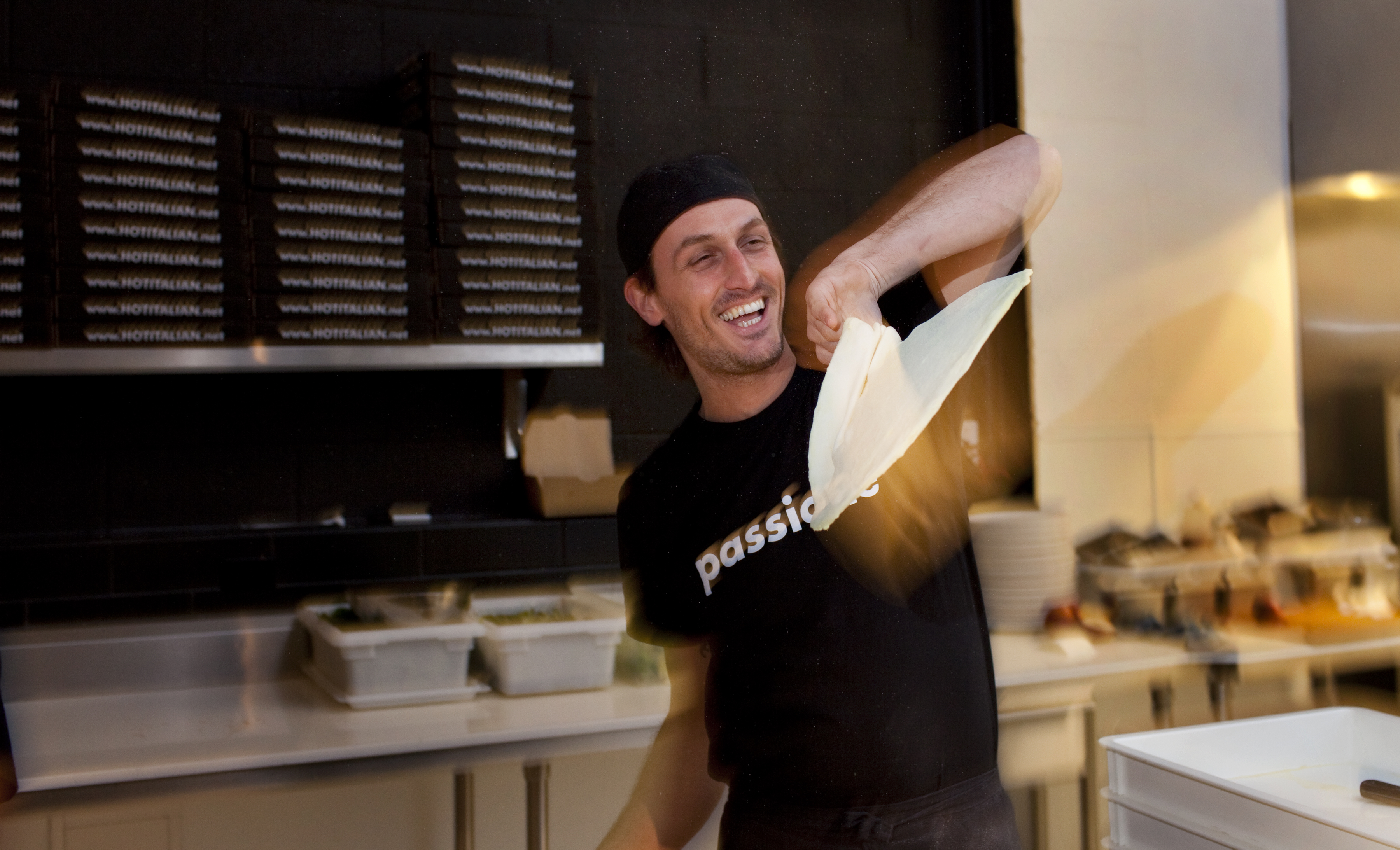 Fresh pizza plated and ready to serve